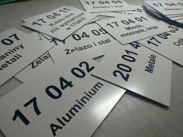 Табличка WASTE CODES 40х30см WASTE CODES