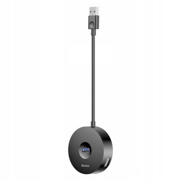 Концентратор 4 в 1 USB на USB 3.0 + 3 порта USB 2.0 Baseus 15 см (черный)