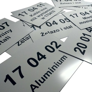 Табличка WASTE CODES 40х30см WASTE CODES