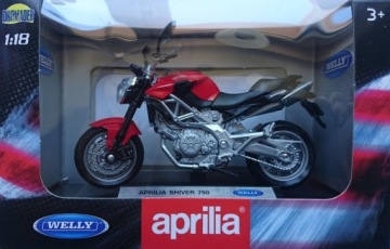 APRILIA Shiver 750 мотоцикл 1:18 Welly металл