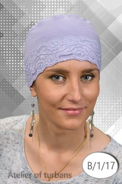 Turban Śpioszek z koronką Bambus Turbany cz.2