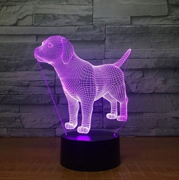 НОЧНИК ДЛЯ СОБАКИ 3D LED + ПУЛЬТ ДУ