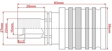 ZESTAW TABLICA + 4x KPL SZYBKOZŁĄCZY EURO M22