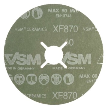 ВОЛОКОННЫЙ ДИСК FIBRA 125 мм КЕРАМИКА VSM XF870 P36