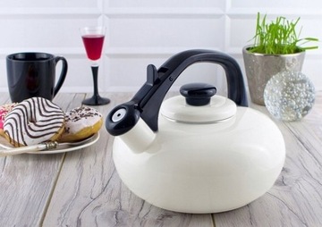 Чайник Forchetto Luna Bianco 2,5л белый эмалированный