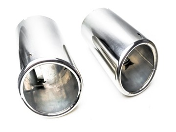 фото thumb №6, 2x наконечники вихлоп накладки audi a4 b8 q5 fi 67-70mm хром