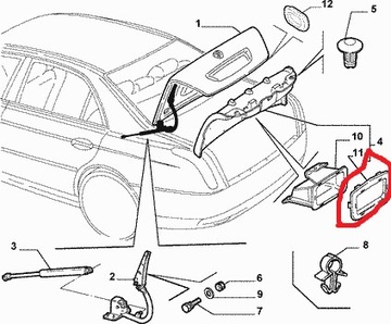 фото thumb №8, Рамка крышки багажника lancia 156033273