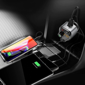 Feegar FM-передатчик Bluetooth зарядное устройство QC 3.0 PD