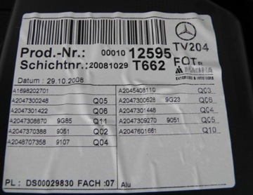 фото thumb №6, Обшивка обивка дверь правый задняя mercedes glk x204