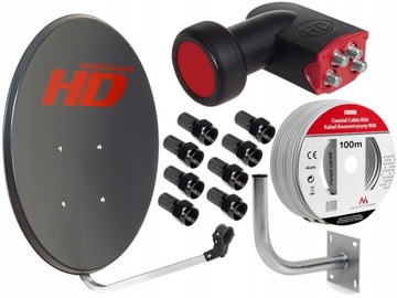 СПУТНИКОВАЯ АНТЕННА 80 QUAD HD 4K КОМПЛЕКТ БЫДГОЩ