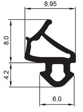Уплотнитель оконный с-1127 VEKA WEKA