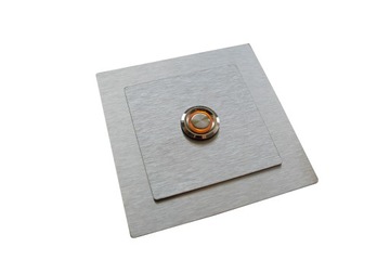 Кнопка звонка для домофона Steel LED 9/12/24/230В 10х10 INOX нерж.