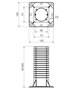 КОРОБКА ДЛЯ ИЗОЛЯЦИИ KOPOS P/T Lмакс=300мм KEZ300_KB