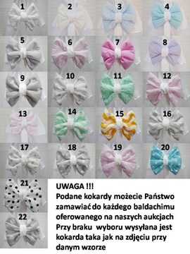 baldachim do łóżeczka bawełna BIAŁY