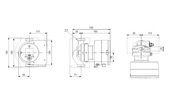 Электронный насос центрального отопления GRUNDFOS МАГНА3 25-40