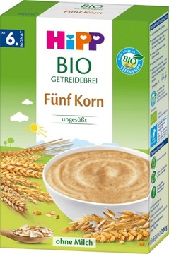 Каша Hipp Bio безмолочная 5 зерновых 6м 200г