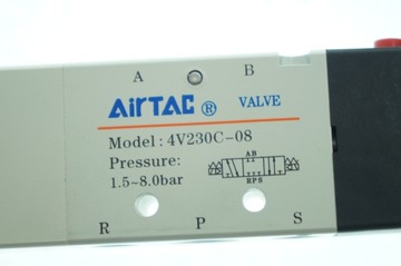 ЭЛЕКТРОМАГНИТНЫЙ КЛАПАН AIRTAC 4V230-08 BG 5/3 - 1/4- 24 В постоянного тока
