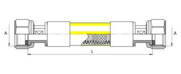ГАЗОВЫЙ ШЛАНГ ГАЗОВАЯ ТРУБА 1/2 125см GW/GW