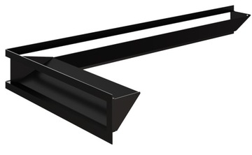kratka luft NAROŻNA płytka SF 800x400x90 czarna lewa wlotowa metalowa
