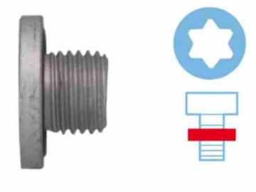 Купить Крышка слива масла m14x1,50x10,5 torx к opel fiat, фото thumb