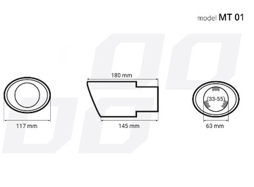 фото thumb №14, Наконечник выхлоп глушителя накладка na гаситель хром сталь нержавеющая mt 014