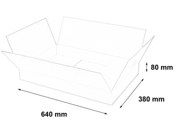 КАРТОННАЯ КОРОБКА 640x380x80 мм ПОСЫЛОЧНЫЕ ШКАФЫ A INPOST 20 шт.