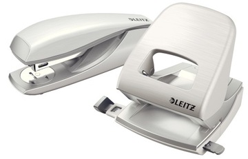 Dziurkacz biurowy Leitz NeXXt Series Style do 30 kartek metaliczny biały
