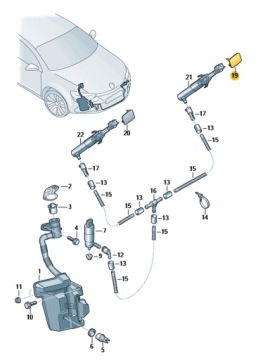 фото thumb №2, Заглушка распылителя vw scirocco r-line левая