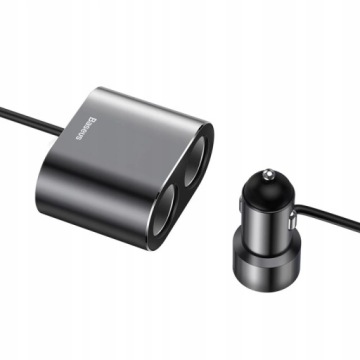 BASEUS CAR CHARGER 2x USB разветвитель 2x CARTRIDGE SOCKET
