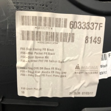 фото thumb №3, Mini cooper f55 обшивка оббивка двері комплект