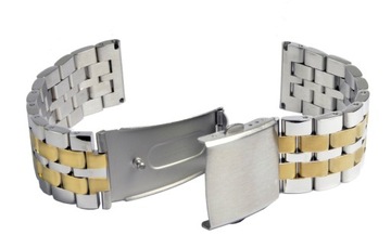 Bransoleta do zegarka BIKOLOR STAL 24mm PVD m7