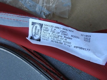 фото thumb №9, Кожа czerwona сиденье сиденье fiat 500 c 07-12