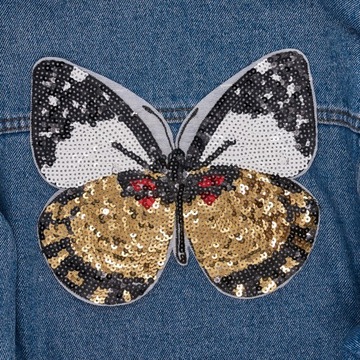 Нашивка для пришивания, аппликация пайеток BUTTERFLY.