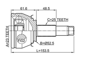 фото thumb №2, Шарнір зовнішній opel mokka chevrolet trax 23/25