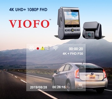 VIOFO A129PRO-G DUO GPS WIFI 4K ПЕРЕДНЯЯ + ЗАДНЯЯ ДВОЙНАЯ