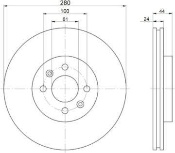 фото thumb №2, Тормозные диски 1729 тормозные колодки renault twingo ii перед 280mm .