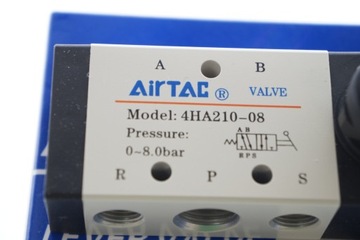 КЛАПАН AIRTAC РУЧНОЙ 4HA210-08 5/2 -1/4 с пружиной