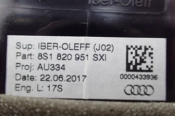 фото thumb №6, Audi tt 8s решётка обдув 8s1820951