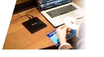 Рекордер Verbatim Blu-Ray Slimline Ultra HD 4K USB-C + MDISC