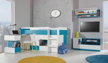 MOBI 11 DESK мебель белый бирюзовый MDD24