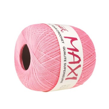 Шнур MAXI 100% мерсеризованный хлопок 100г Алтын Басак №312 розовый.
