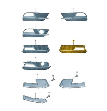 фото thumb №11, Решётка бампера перед audi a5 s5 s-line правая левая