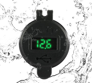 РАЗЪЕМ DIN ВОЛЬТМЕТР ЗАРЯДНОЕ УСТРОЙСТВО 2x USB 2.1A TIR