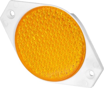 фото thumb №1, Відбивач круглий жовтий з рамка na гвинти uo-75 2szt