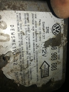 moduł sensor poduszek airbag VW POLO 6N0909603
