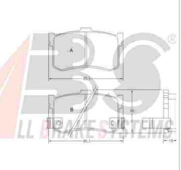 фото thumb №1, Тормозные колодки тормозной. honda legend 86-91 задняя с czuj.-abs