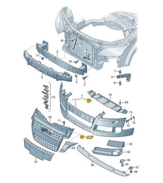 фото thumb №2, Заглушка розпилювача фара права audi tt