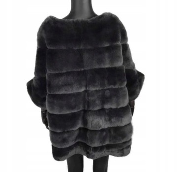 Пончо REX Oversize из меха кролика