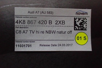фото thumb №6, Audi a7 4k планка декоративна двері tp 4k8867420b