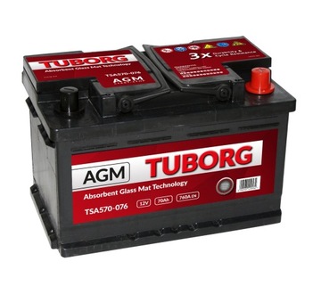 Аккумулятор Tuborg AGM TSA570-076 12В 70Ач 760А